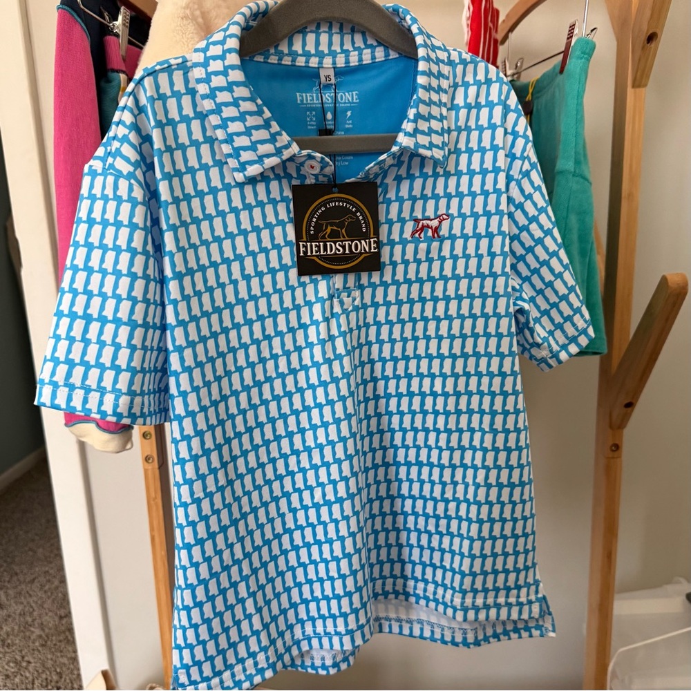 NWT Fieldstone Youth Ole Miss State Pride Polo